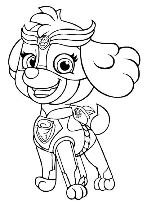 Dibujos De Paw Patrol Mighty Pups Para Colorear Divertirse Con Los