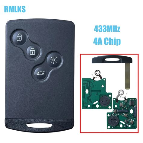 Smart Remote Key Smart Card Mhz Pcf Chip For Renault Clio