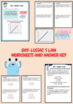 Gay Lussac S Law Worksheets And Answer Key By Jidapa Tpt