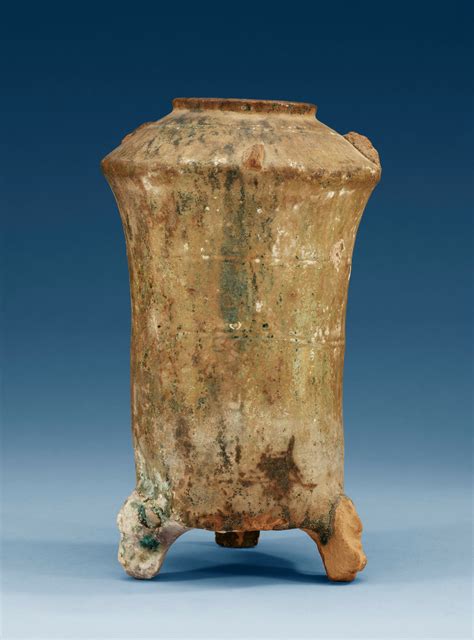 A Green Glazed Grainstorage Han Dynasty 206 BC 220 AD Bukowskis