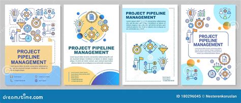 Layout De Modelo De Brochura De Gerenciamento De Pipeline De Projeto