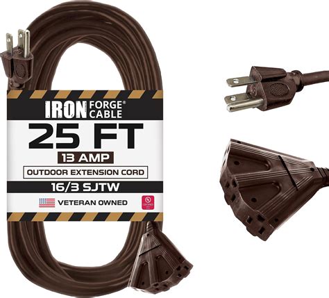 Amazon Iron Forge Cable Ft Flat Plug Extension Cord With