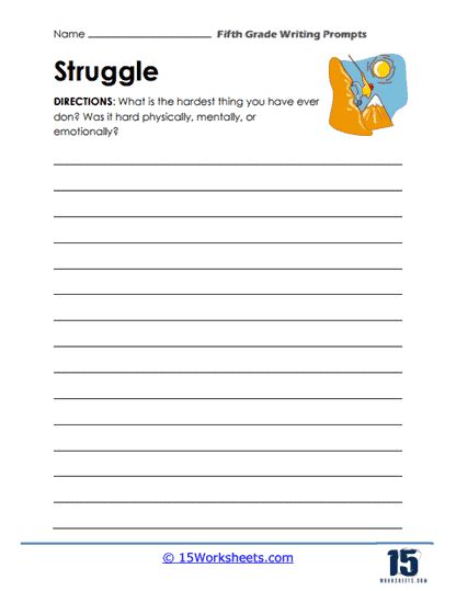 5th Grade Writing Prompt Worksheets Worksheets Library