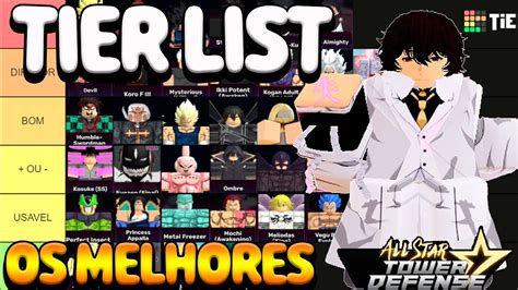 Tier List Melhores Personagens All Star Tower Defense Youtube