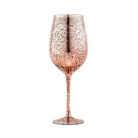 18 Oz Mercury Wine Glass Rose Gold