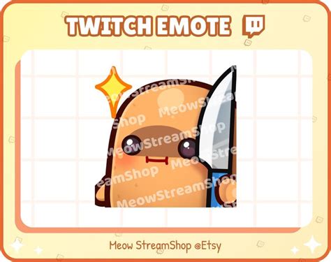 Twitch Emote Cute Potato Knife Knives Yandere Angry Evil Emotes