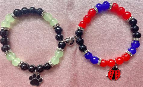 Miraculous Ladybug Cat Noir Inspired Bracelets Bracelet Cosplay Friendship Bracelets Magnetic ...