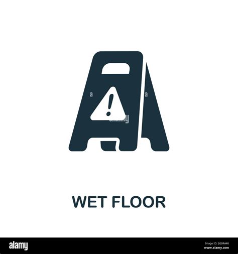 Wet Floor Icon Monochrome Simple Element From Mall Collection