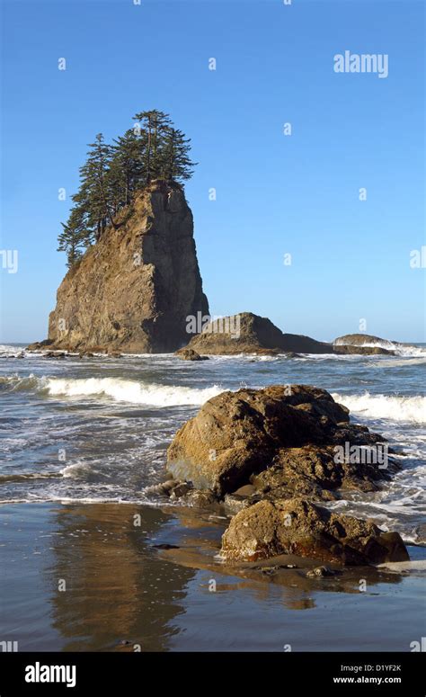 Second Beach La Push Sunset Olympic Nationalpark WA Washington