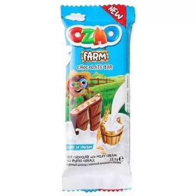 Молочный шоколад со злаками и молочной начинкой Ozmo Farm 23г - купить ...