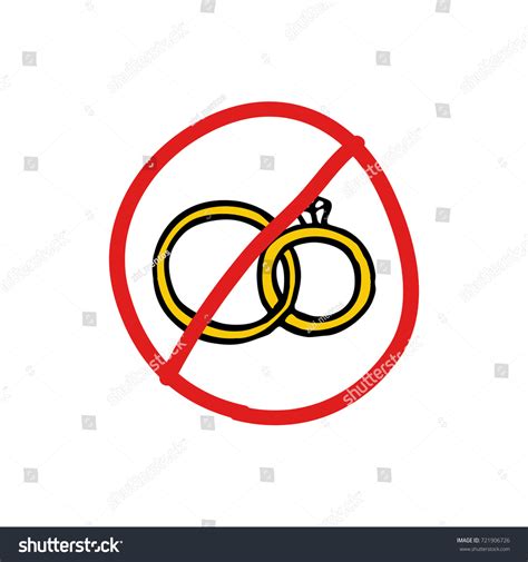 Wedding Rings Doodle Icon Stock Vector Royalty Free