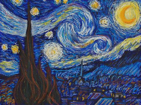 Starry Night In Oil Pastels By Davepuls On Deviantart