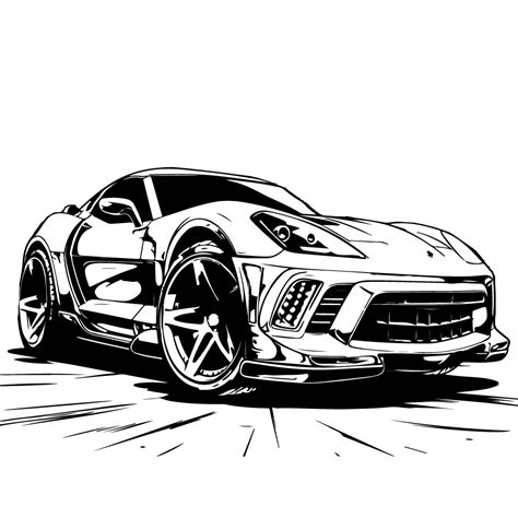 Free Hot Wheels Black And White Svg Vector File For Laser Cutting K Laser Cutter