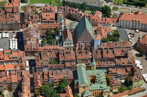 Warschau Von Oben Kern Zentrum Der Historischen Warschauer Altstadt