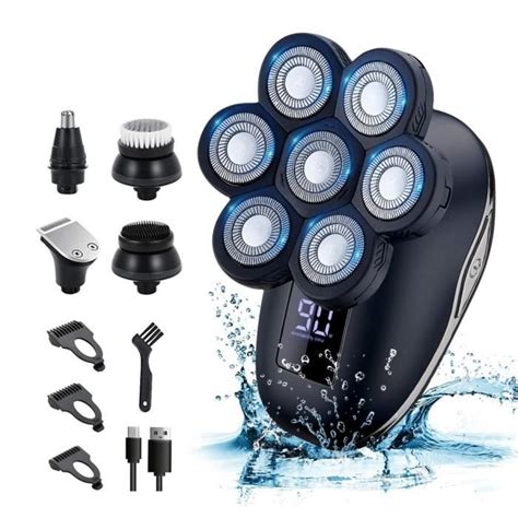 Rasoir Electriques Hommes 5 In 1 Rasoir Tete Chauve Homme Sans Fil