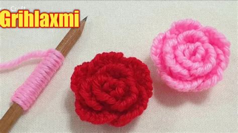 Amazing Hand Embroidery Flower Design Tricks With Pencil Hand