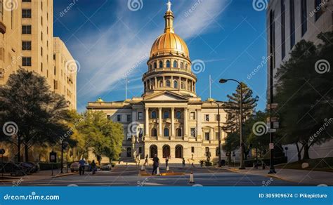 History Georgia Capital Building Stock Illustration - Illustration of ...