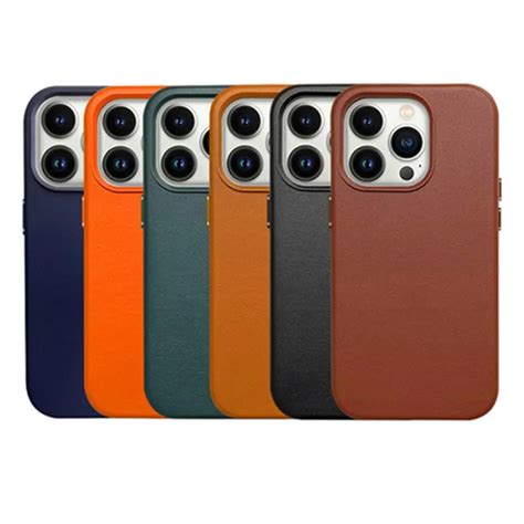 Funda Magn Tica De Cuero Macsafe Para Iphone Carcasa Trasera Para