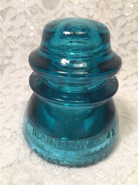 Hemingray 42 Glass Insulator In Hemingray Blue Etsy