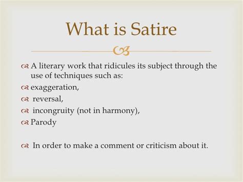 How To Identify Satire In Literature