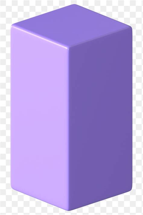 3d Purple Cuboid Png Geometric Premium Png Rawpixel