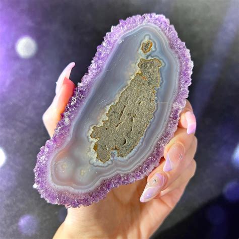 Geology Tweets On Twitter Amethyst Stalactite Slice From Southern