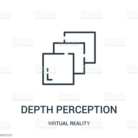 Depth Perception Icon Vector From Virtual Reality Collection Thin Line