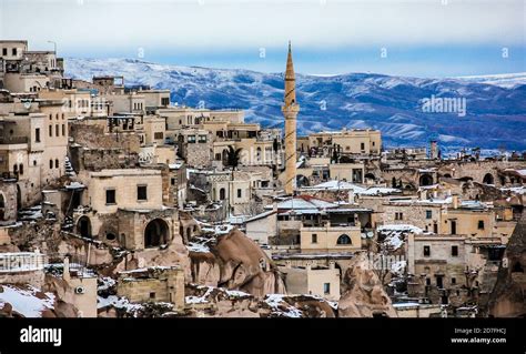 Pigeon Valley in Goreme during winter. Cappadocia, Turkey Stock Photo - Alamy