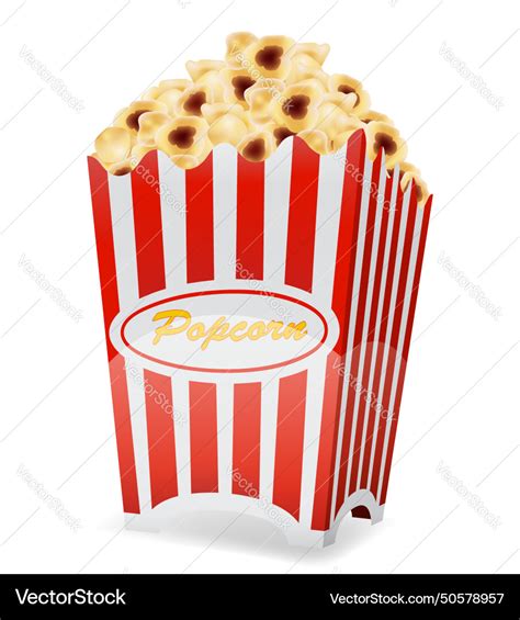 Popcorn Packaging Sweet Snack Royalty Free Vector Image