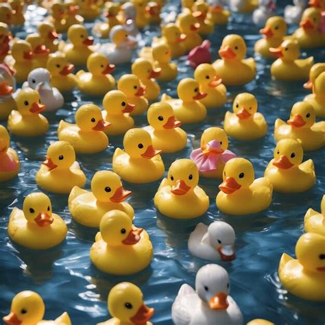 Premium Photo Rubber Ducks Arrangement Still Life
