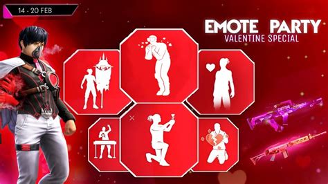 Valentine Emote Party Event Free Fire Rose Emote Return New Emote