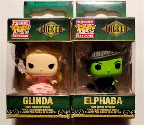 Funko Pocket Pop Keychain Set Of 2 Wicked Movie 2024 Glinda And Elphaba