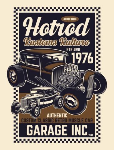 Custom Hot Rod T Shirt Design Template Free Design Template