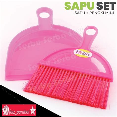 Jual Sapu Pengki Set Kecil Mini Dustpan Sapu Serokan Mini Lotus