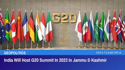 India To Host G20 Summit In 2023 In Jammu And Kashmir