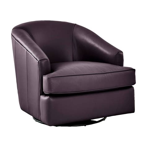 Avenue 405 Lamar Leather Swivel Gliding Barrel Chair - Walmart.com - Walmart.com