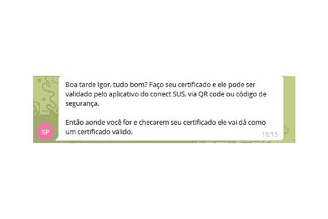 Certificados falsos de vacina são anunciados no Telegram por R 500