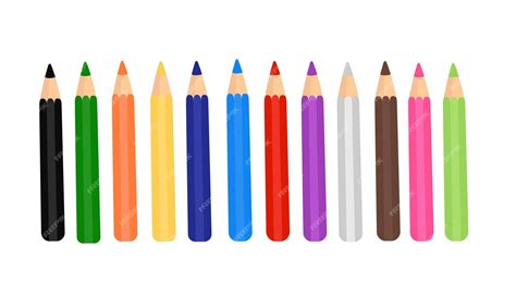 Premium Vector Color Pencil Vector Set Back To School Concept School