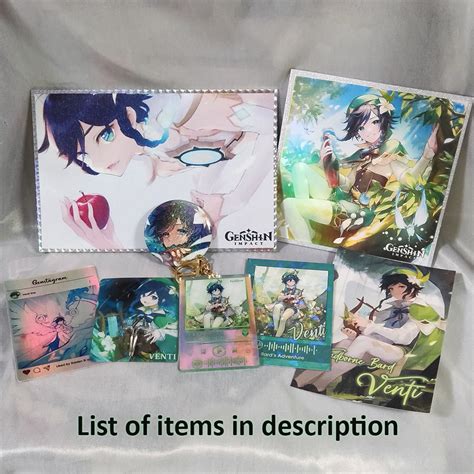 Genshin Impact Venti Merch Set Genshin Venti T Set Venti Genshin Art