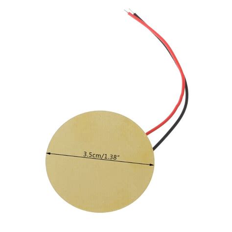 Pcs Mm Piezo Elements Buzzer Sounder Drum Disc Wire Copper Ebay