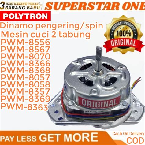 Dinamo Pengering Spin Mesin Cuci Polytron Pwm Pwm Pwm