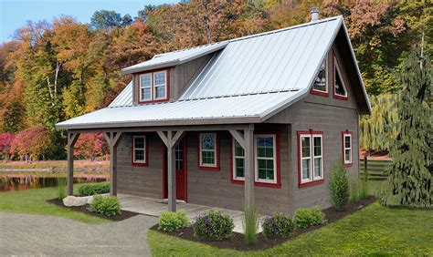 Frontier Cabin With A-Frame Roof & Porch - Weaver Barns