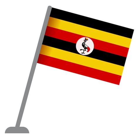 Premium Vector Uganda Desktop Flag Icon Cartoon Vector Stand Heroes