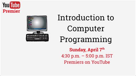 Introduction To Computer Programming Class 1 Youtube