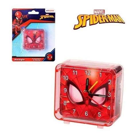 Relogio De Mesa Despertador De Acrilico Homem Aranha Spider Man