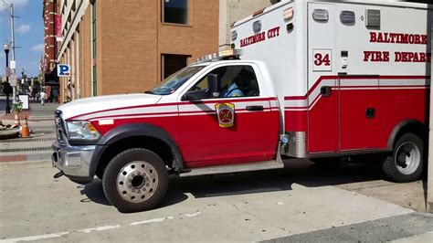 Baltimore City Fd Ambulance 34 Responding Youtube