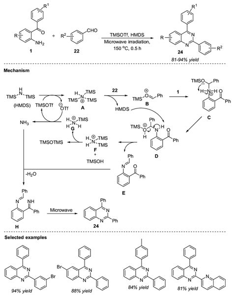 Scheme 11 Tmsotf Hmds Catalyzed Synthesis Of Quinazolines Scheme 11 Download Scientific