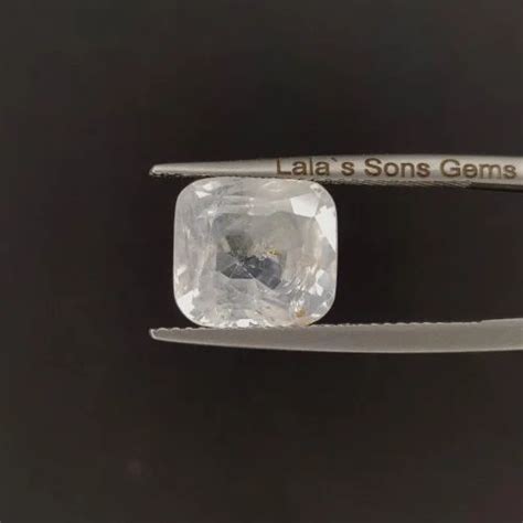 Natural Unheated White Sapphire Cts Faceted Cut And Polished