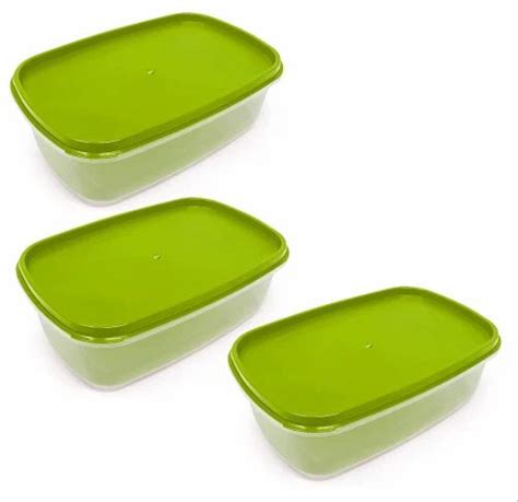 Plastic Plain Green Food Storage Containers, Capacity: 500g at Rs 127 ...