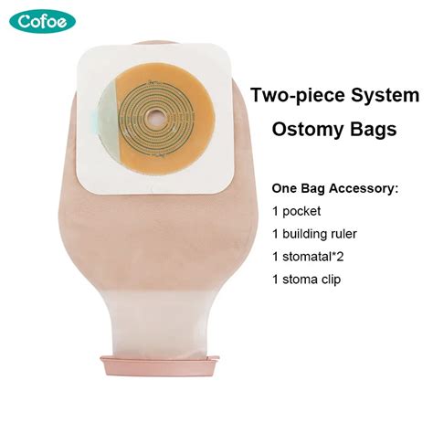 Cofoe Two Piece System Ostomy Bags Open Drainable Pouches Stoma Bags